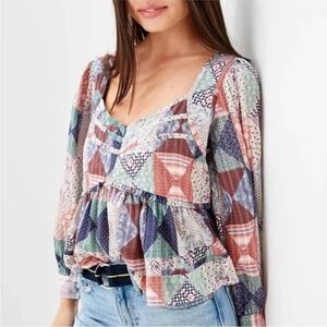 American eagle peplum style blouse NWOT